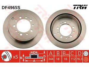 Гальмівний диск TRW DF4965S на LEXUS LX (URJ201)