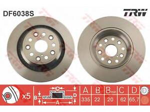 Гальмівний диск TRW DF6038S на LEXUS LS седан (UVF4_, USF4_)