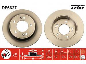 Гальмівний диск TRW DF6627 на HYUNDAI VELOSTER (FS)
