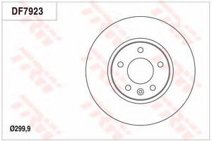 Гальмівний диск TRW DF7923 на OPEL ASTRA J Sports Tourer