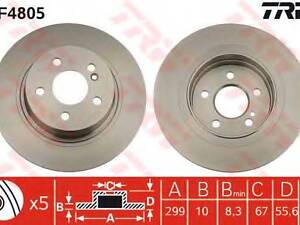 Гальмівний диск TRW DF4805 на MERCEDES-BENZ C-CLASS T-Model (S204)