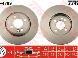 Гальмівний диск TRW DF4799 на MINI MINI (R56)