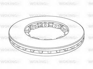 Гальмівний диск Woking (NSA1143.20) WOKING NSA114320 на DAF 95 XF