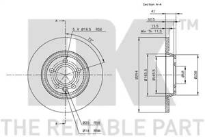 Гальмівний диск зад. Caravelle/Multivan/Sharan/Transporter 08.98>