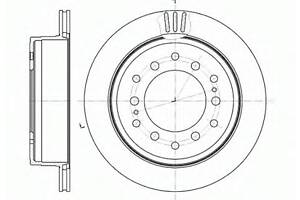 Гальмівний диск зад. Cruiser 300/80/90/Prado/Lexus GX 01-10 3.0-4.7