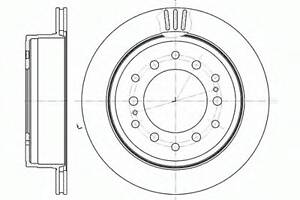 Гальмівний диск зад. Cruiser 300/80/90/Prado/Lexus GX 01-10 3.0-4.7