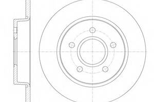 Гальмівний диск зад. Focus II 04-/C-MAX 07- (265x11)