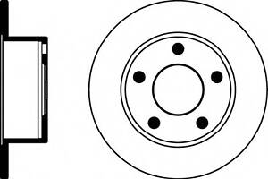 Гальмівний диск зад. Passat B5/Audi 100/A6 -05 (245x10)