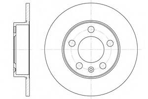 Тормозной диск зад. Skoda Fabia 1.2-1.9 -10, Октавия 97-10, Roomster// VW Bora, Golf IV,Polo