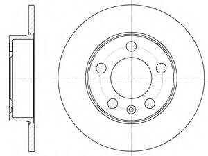 Тормозной диск зад. Skoda Fabia 1.2-1.9 -10, Октавия 97-10, Roomster// VW Bora, Golf IV,Polo