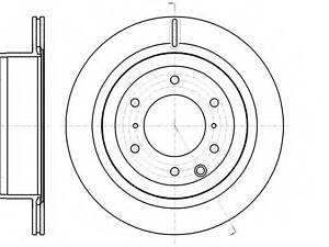 Тормозной диск задн. PajeroMonteroShogun 06- WOKING D6109910 на MITSUBISHI SHOGUN IV (V8_W, V9_W)