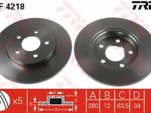 Тормозной диск задн. X-TypeMondeoMondeo 00-11 TRW DF4218 на FORD MONDEO Mk III универсал (BWY)