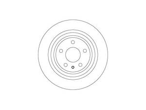 Гальмівний диск задній (вентильований) TRW DF6809 TRW DF6809 Ford Mondeo