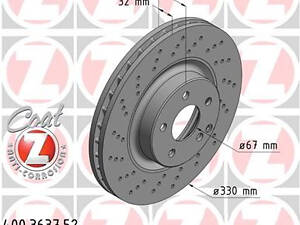 Тормозной диск ZIMMERMANN 400363752