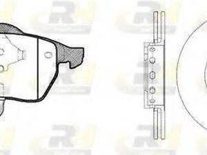 Комплект гальмівний (Диски RH 6328.10 + Колодки RH 2390.02) ROADHOUSE 839001 на AUDI 100 седан (4A, C4)