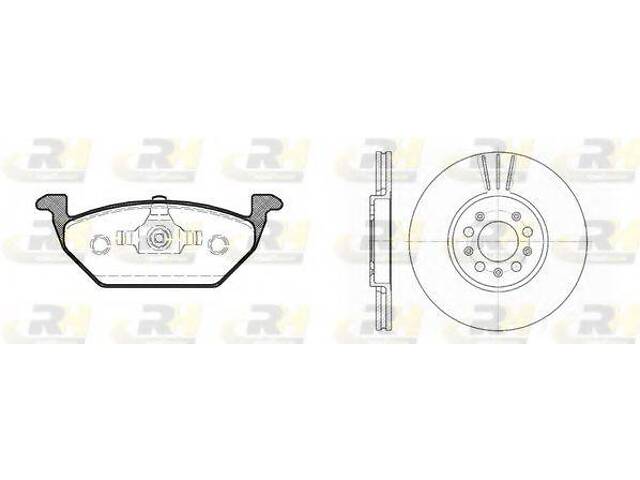 Гальмівний комплект (Диски RH 6544.10 + Колодки RH 2633.20) ROADHOUSE 863306 на VW POLO (6R, 6C)