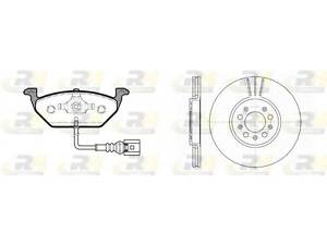 Гальмівний комплект (Диски RH 6544.10 + Колодки RH 2633.21) ROADHOUSE 863308 на SEAT IBIZA V (6J5, 6P5)