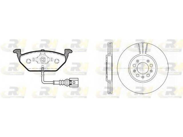 Гальмівний комплект (Диски RH 6544.10 + Колодки RH 2633.21) ROADHOUSE 863308 на SEAT IBIZA V (6J5, 6P5)