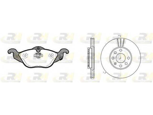 Гальмівний комплект (Диски RH 6572.10 + Колодки RH 2684.02) ROADHOUSE 868400 на OPEL ASTRA F Наклонная задняя часть (53_