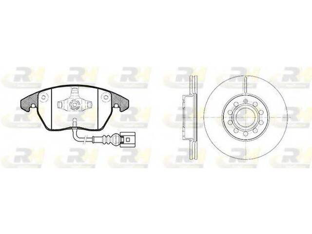 Гальмівний комплект (Диски RH 6648.10 + Колодки RH 21030.01) ROADHOUSE 8103000 на VW GOLF TOURAN (1T3)