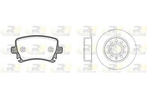 Гальмівний комплект (Диски RH 6649.00 + Колодки RH 21031.00) ROADHOUSE 8103100 на VW RABBIT V (1K1)