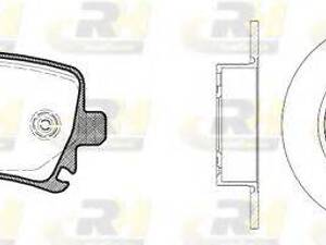 Гальмівний комплект (Диски RH 6649.00 + Колодки RH 21031.00) ROADHOUSE 8103100 на VW RABBIT V (1K1)