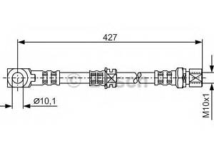 Гальмівний шланг BOSCH 1987476690 на OPEL OMEGA B (25_, 26_, 27_)
