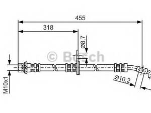 Гальмівний шланг BOSCH 1987476255 на TOYOTA COROLLA Wagon (__E11_)