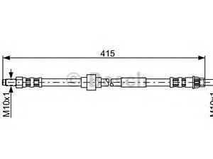 Гальмівний шланг BOSCH 1987481165 на RENAULT TRAFIC II автобус (JL)