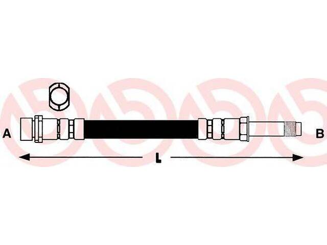 Гальмівний шланг BREMBO T06020 на BMW 3 Touring (E36) - Фото 1