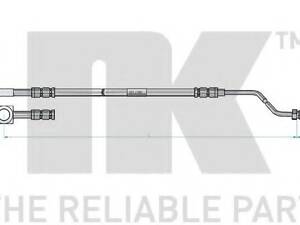 Тормозной шланг зад. пров. 655mm Audi/Passat 97-