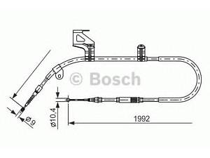 Гальмівний трос BOSCH 1987477244 на SKODA SUPERB седан (3U4)