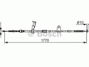 Гальмівний трос BOSCH 1987482300 на TOYOTA AVENSIS Combi (T25)