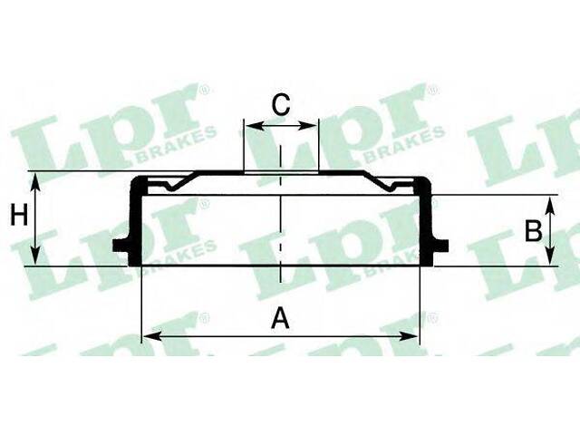 Гальмівний барабан LPR 7D0560 на VAUXHALL ASTRA Mk IV (G) Наклонная задняя часть - Фото 1