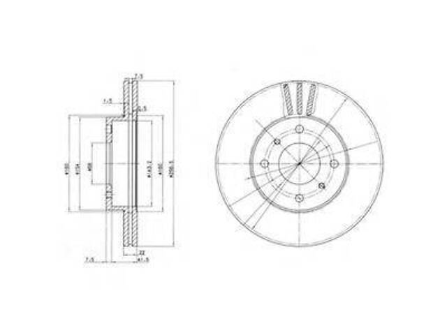 Гальмівний диск DELPHI BG2567 на NISSAN PRIMERA Hatchback (P11) - Фото 1