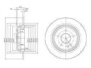 Гальмівний диск DELPHI BG3969 на MERCEDES-BENZ VITO / MIXTO фургон (W639)