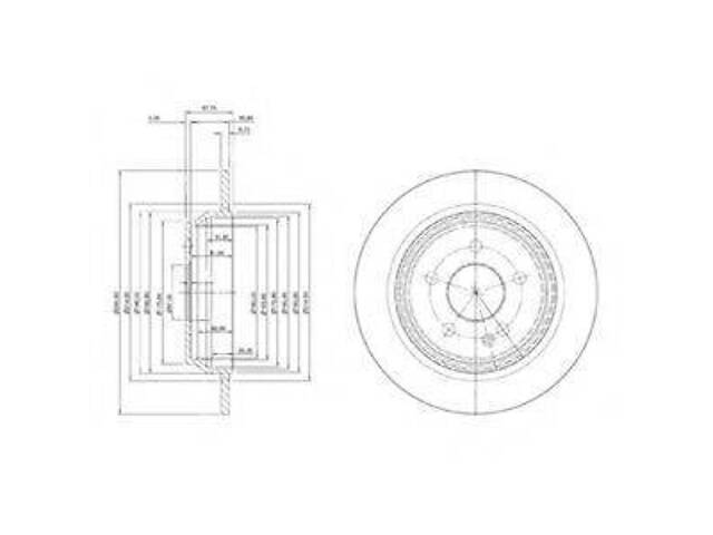 Гальмівний диск DELPHI BG3969 на MERCEDES-BENZ VITO / MIXTO фургон (W639) - Фото 1