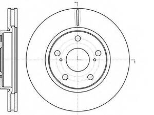 Гальмівний диск перед. HSPriusRAV 4 (05-21) WOKING D6107710 на TOYOTA RAV 4 III (ACA3_, ACE_, ALA3_, GSA3_, ZSA3_)