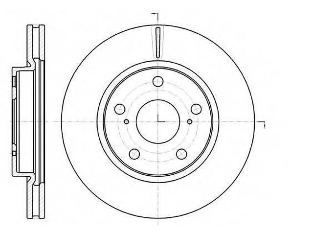 Гальмівний диск перед. HSPriusRAV 4 (05-21) WOKING D6107710 на TOYOTA RAV 4 III (ACA3_, ACE_, ALA3_, GSA3_, ZSA3_) - Фото 1
