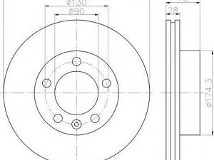 Гальмівний диск перед. MasterMovano 10- (302mm) HELLA PAGID 8DD355117121 на VAUXHALL MOVANO Mk II (B) Chassis/Cab