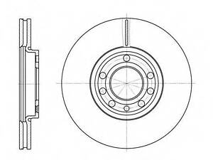 Гальмівний диск перед. Vectra CSignum 02- (285x25) (вент.) WOKING D668910 на VAUXHALL VECTRA (B)