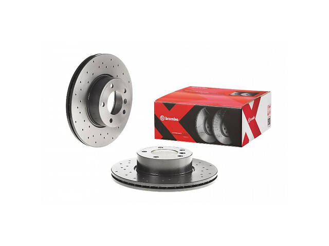 Тормозной диск передний (перфорированный) BMW 3 (F30) 2012-2019 BREMBO 09.B337.2X - Фото 1