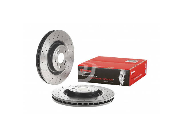 Тормозной диск передний (перфорированный) Mercedes-Benz GLE 2015-2015 BREMBO 09A95821 - Фото 1