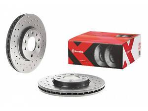 Тормозной диск передний (перфорированный) Opel Astra H 2004-2009 BREMBO 09.7629.1X