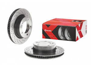 Тормозной диск передний (перфорированный) Toyota Land Cruiser 200 2007-2021 BREMBO 09.A966.1X