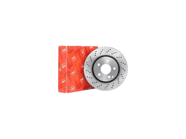 Тормозной диск передний (перфорированный, вентилируемый) BMW 5 Series 2009-2016 TRW DF6614S - Фото 1