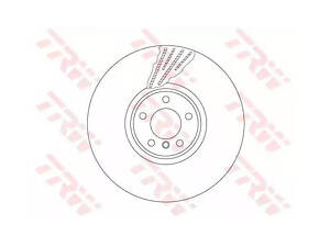 Тормозной диск передний (перфорированный, вентилируемый) BMW X5 2006-2013 TRW DF6618S