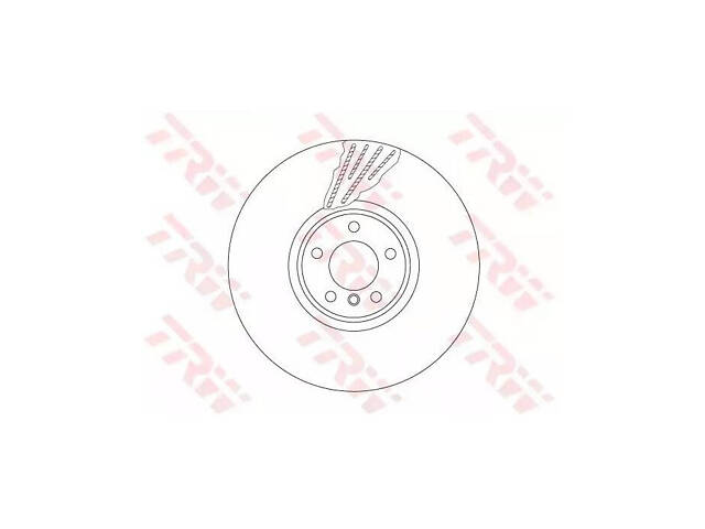 Тормозной диск передний (перфорированный, вентилируемый) BMW X5 2006-2013 TRW DF6618S - Фото 1