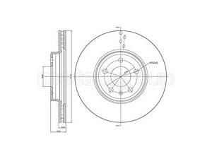 Тормозной диск передний (вентилируемый) Audi A4 2007-2015 METELLI 23-0917C