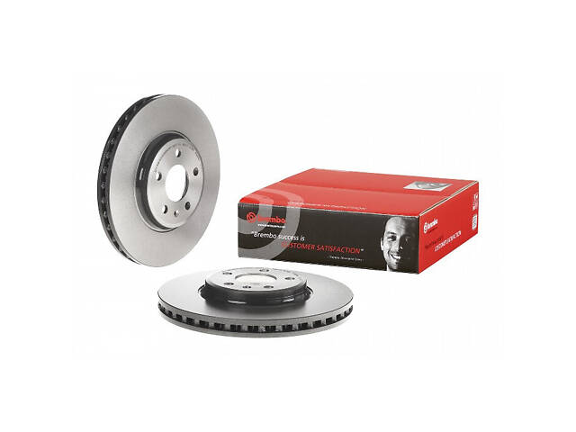 Тормозной диск передний (вентилируемый) Audi A5 (8T) 2007-2017 BREMBO 09.A758.11 - Фото 1